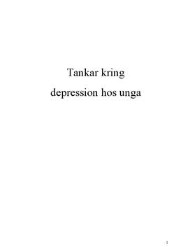Depression hos unga | Gymnasiearbete