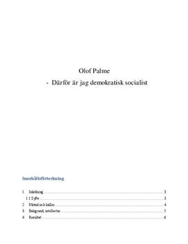 Olof Palme | Talanalys