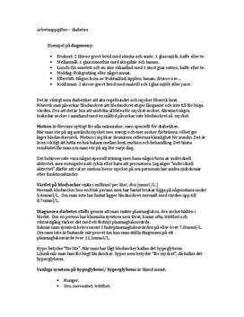 Behandling av diabetes | Fördjupningsuppgift