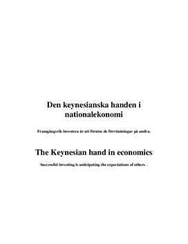 Nationalekonomi: Keynesianismen | Rapport