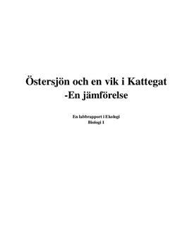 Jämförelse Östersjön och Kattegatt | Labbrapport