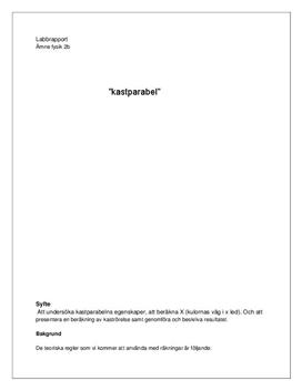 Kastparabel | Labbrapport