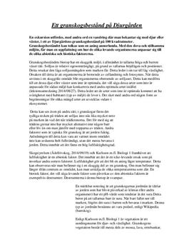 Exkursion av granskog: Abiotiska och biotiska faktorer | Inlämningsuppgift