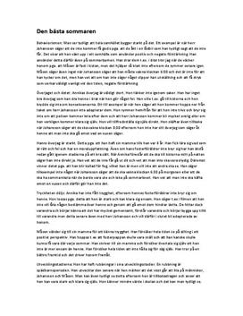 Den bästa sommaren | Psykologi | Analys