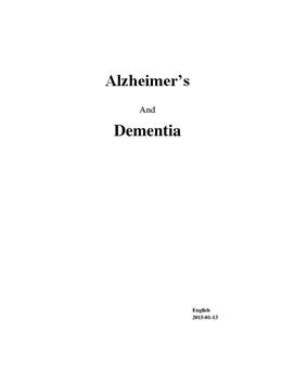 Dementia and Alzheimer's Disease | PM
