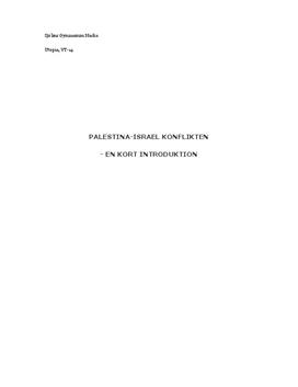 Konflikten mellan Palestina och Israel | Rapport
