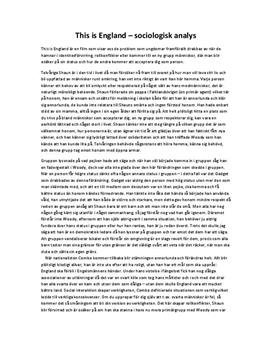 This is England | Sociologisk analys