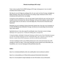 Minska invandringen | Insändare