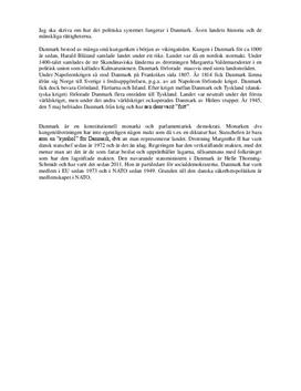 Danmarks historia och politiska system | Sammanfattning