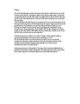 Kunskap, Kompetens, Personal och Företagskultur | Inlämningsuppgift