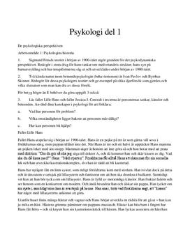 De psykologiska perspektiven | Frågor och svar