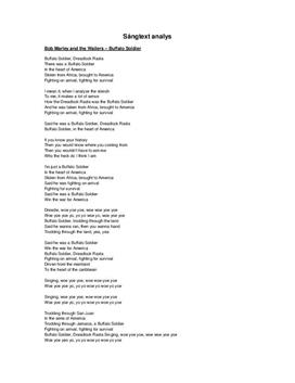 Buffalo Soldier | Bob Marley | Låtanalys - Studienet.se