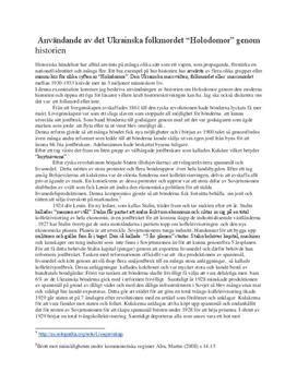 Holdomor: Det urkrainska folkmordet | Analys
