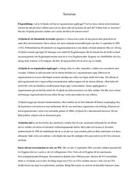Terrorism: al-Qaida | Sammanfattning