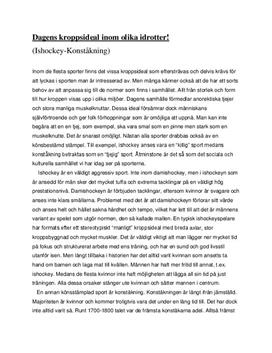 Ishockey och konståkning | Diskuterande text