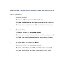 Kriminologins grunder | Instuderingsfrågor