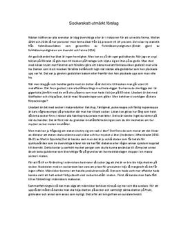 Skatt på socker | Argumenterande text