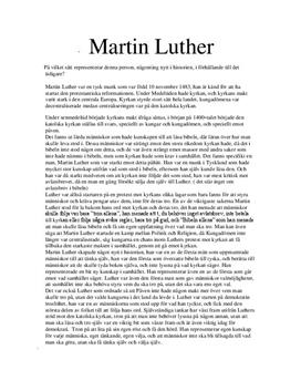 Martin Luther och reformationen | Fördjupningsuppgift