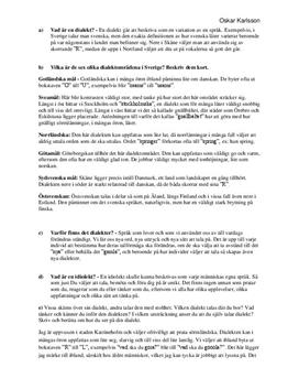 Dialekter i Sverige | Frågor och svar