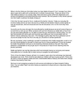 Letter to the Editor: Beauty Ideals - Studienet.se