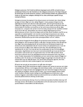 Fördjupningsarbete: Exogena och endogena processer, grundämnen, bergarter och kretslopp
