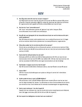 HIV | Frågor och svar
