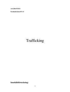 Trafficking - orsaker och konsekvenser | Fördjupningsarbete