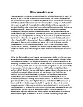 Sfi - svenskundervisning för invandrare | Diskuterande text