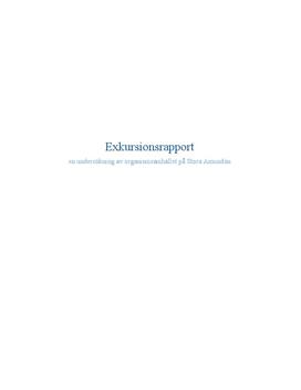 Exkursionsrapport: Organismsamhället på Amundön