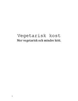 Vegetarisk kost | Labbrapport