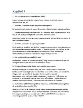 Energikällor | Instuderingsfrågor | Kapitel 7 Miljö- och energikunskap