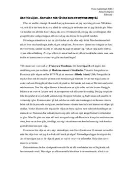 Existentialismen och den fria viljan | Diskuterande text