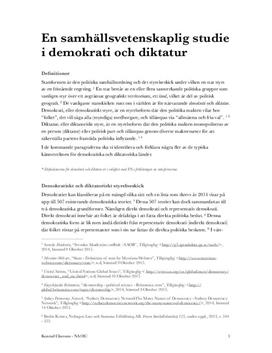 Jämförelse: Demokrati och diktatur | Analys