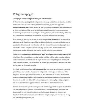 Olika synsätt: Religion & vetenskap | Frågor och svar