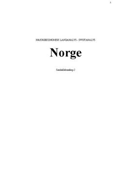 SWOT-analys av Norge