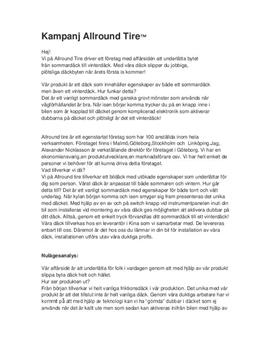 Kampanjplan | Däckföretag