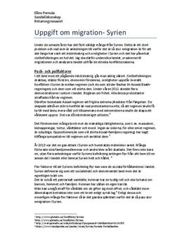 Migration i Syrien | Rapport