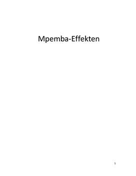Mpemba-effekten | Gymnasiearbete