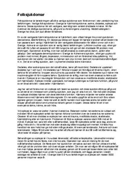 Folksjukdomar i Sverige | Fördjupningsuppgift | Naturkunskap