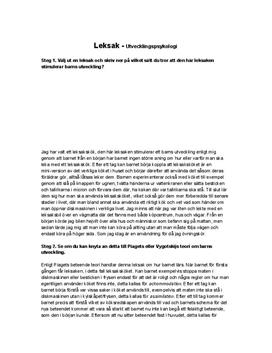 Leksaksanalys | Analys