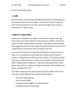 Konflikthantering | Inlämningsuppgift
