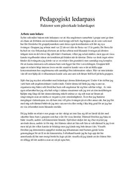 Pedagogisk ledarskap | Analys