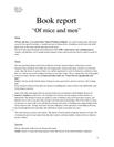 Book report | Of Mice and Men Book report | Of Mice and Men
