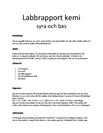 Framställa salt genom neutralisation - Labbrapport i Kemi, årskurs 9