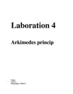 Fysik A: Arkimedes princip - Labbrapport