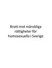 Homosexuellas rättigheter i Sverige