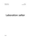 Kemi 1: Salters löslighet i vatten - Labbrapport