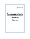 Abstract | Exempel | Gymnasiearbete