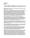 Antibiotikaresistens hos bakterier | Labbrapport