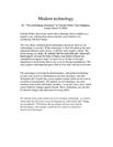 Modern technology | Insändare Modern technology | Insändare